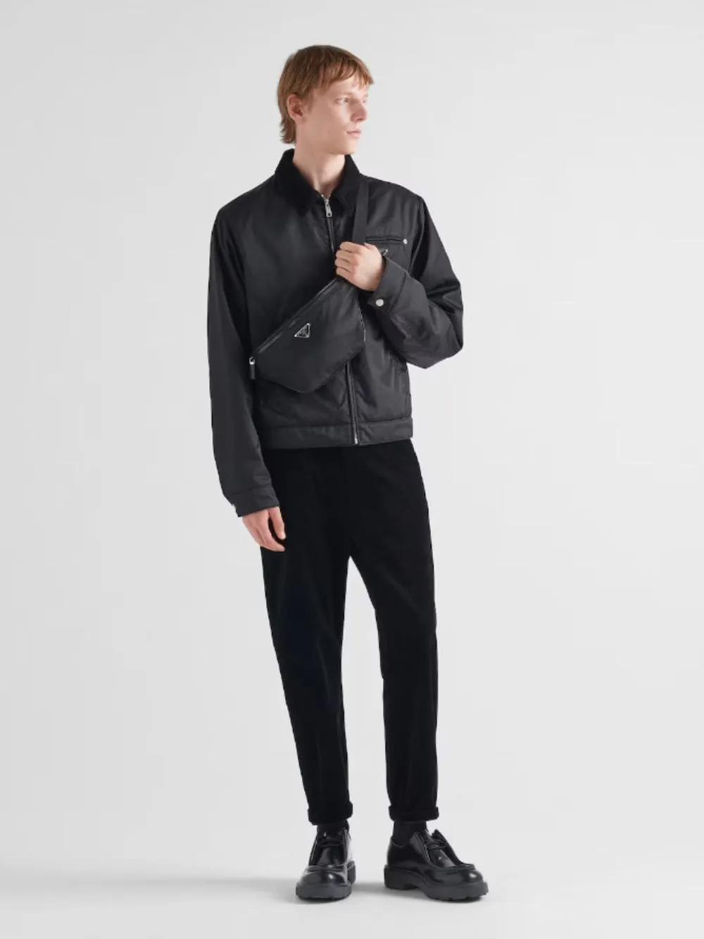 Re-Nylon and Saffiano Belt Bag