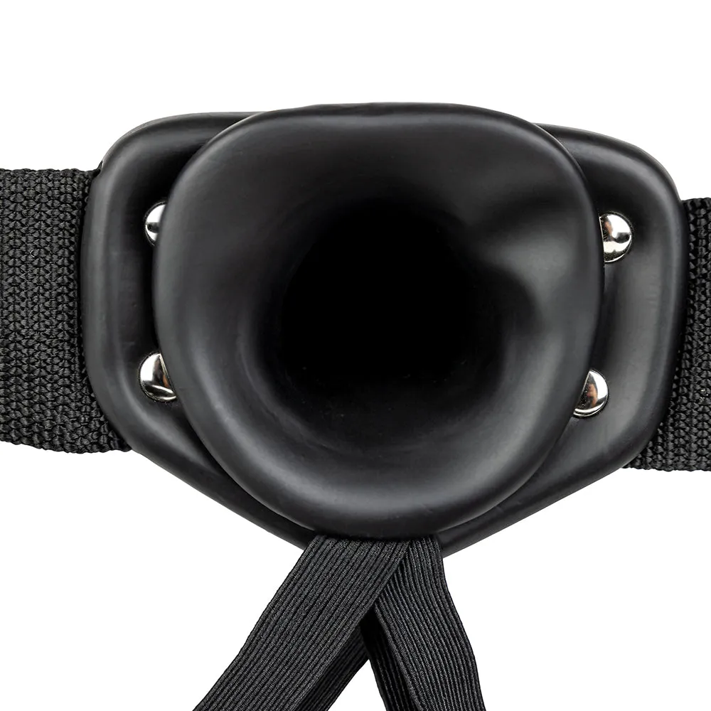 Real Rock Hollow 8 Inch Strap-On in Black