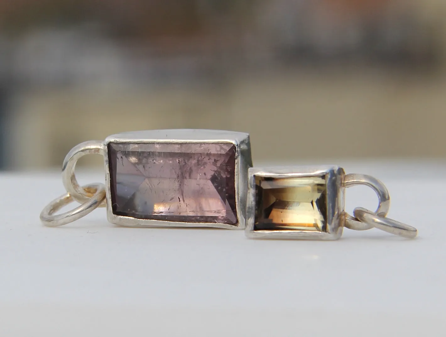 Rectangle Gemstone Charms