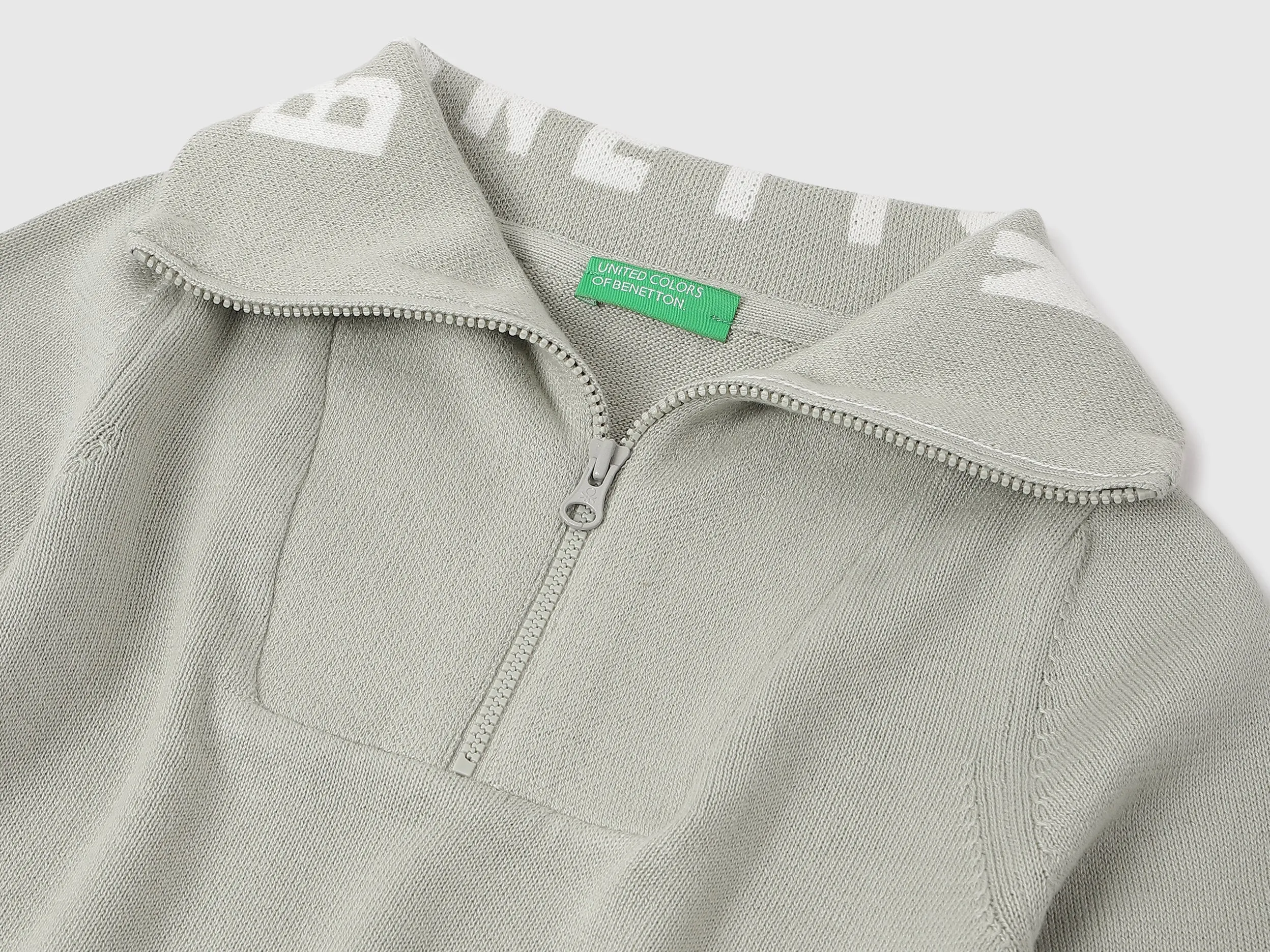 Regular Fit High Neck Solid Sweater