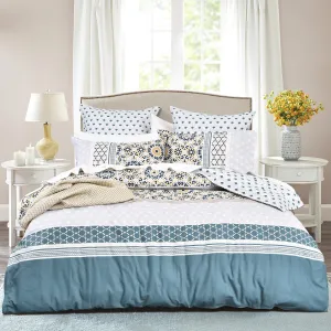 Renee Taylor 300 TC Cotton Reversible Quilt Cover Sets - Benitta