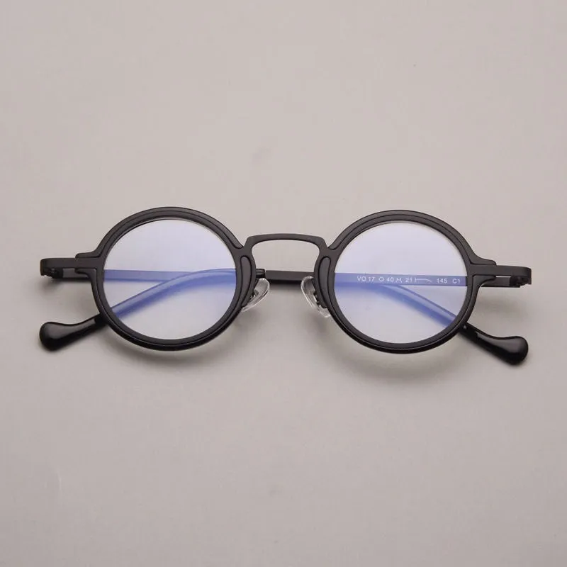 Retro Hawksbill Metal Round Frame Glasses