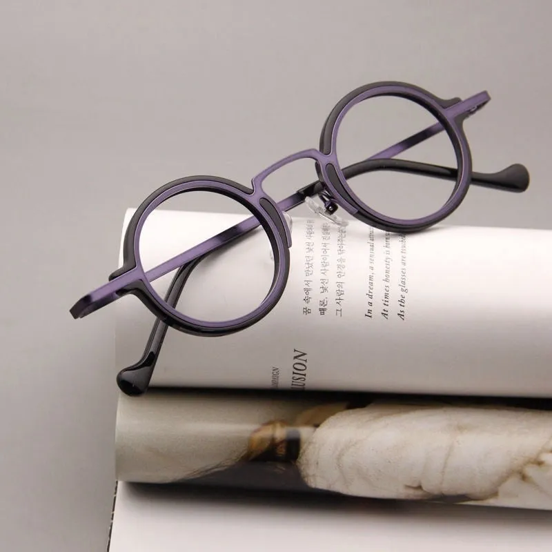 Retro Hawksbill Metal Round Frame Glasses