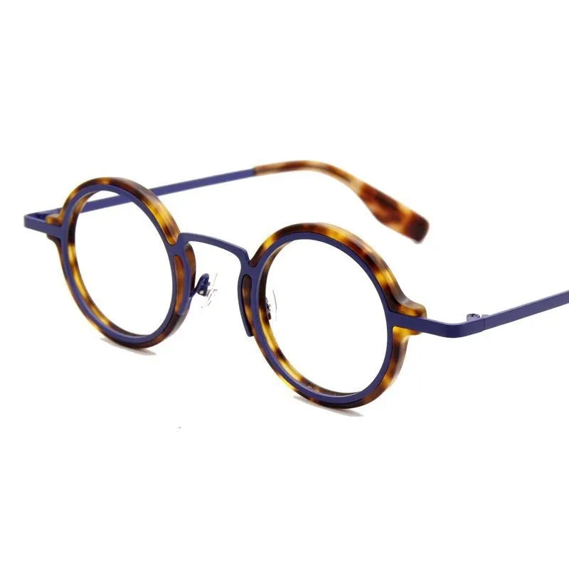 Retro Hawksbill Metal Round Frame Glasses
