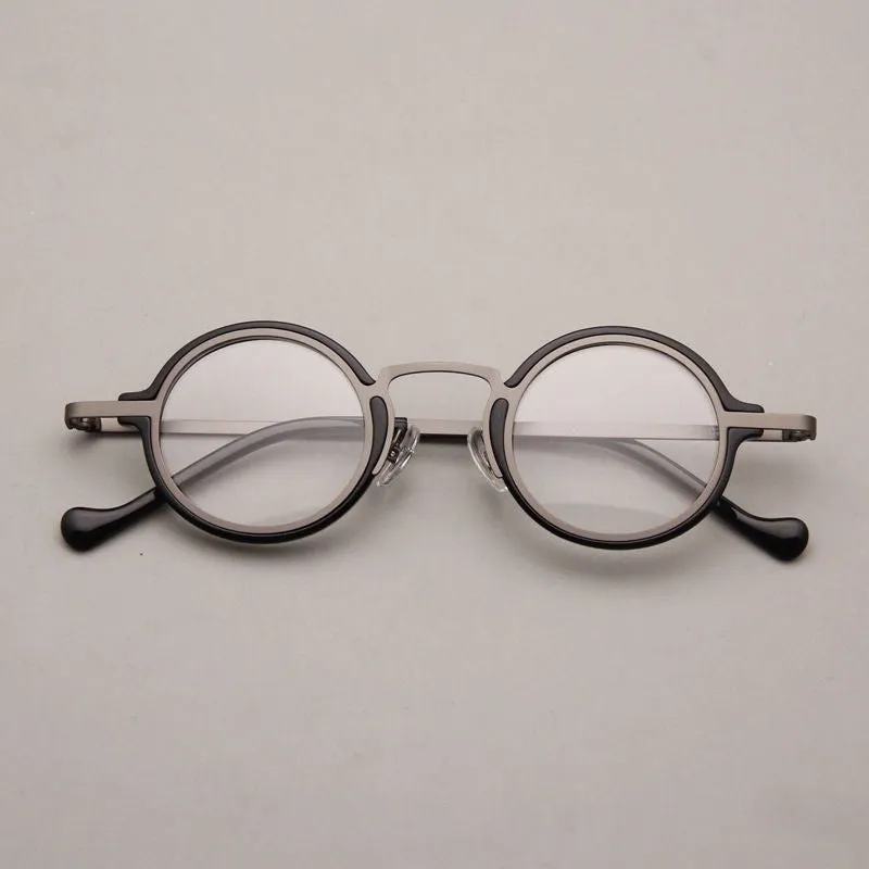 Retro Hawksbill Metal Round Frame Glasses
