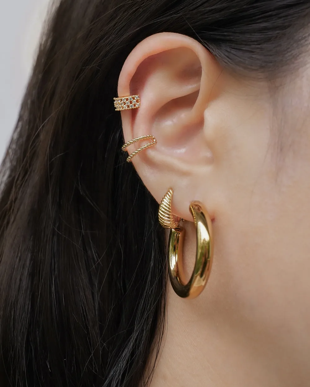 ROPE Ear Cuffs Set of 2 in Gold