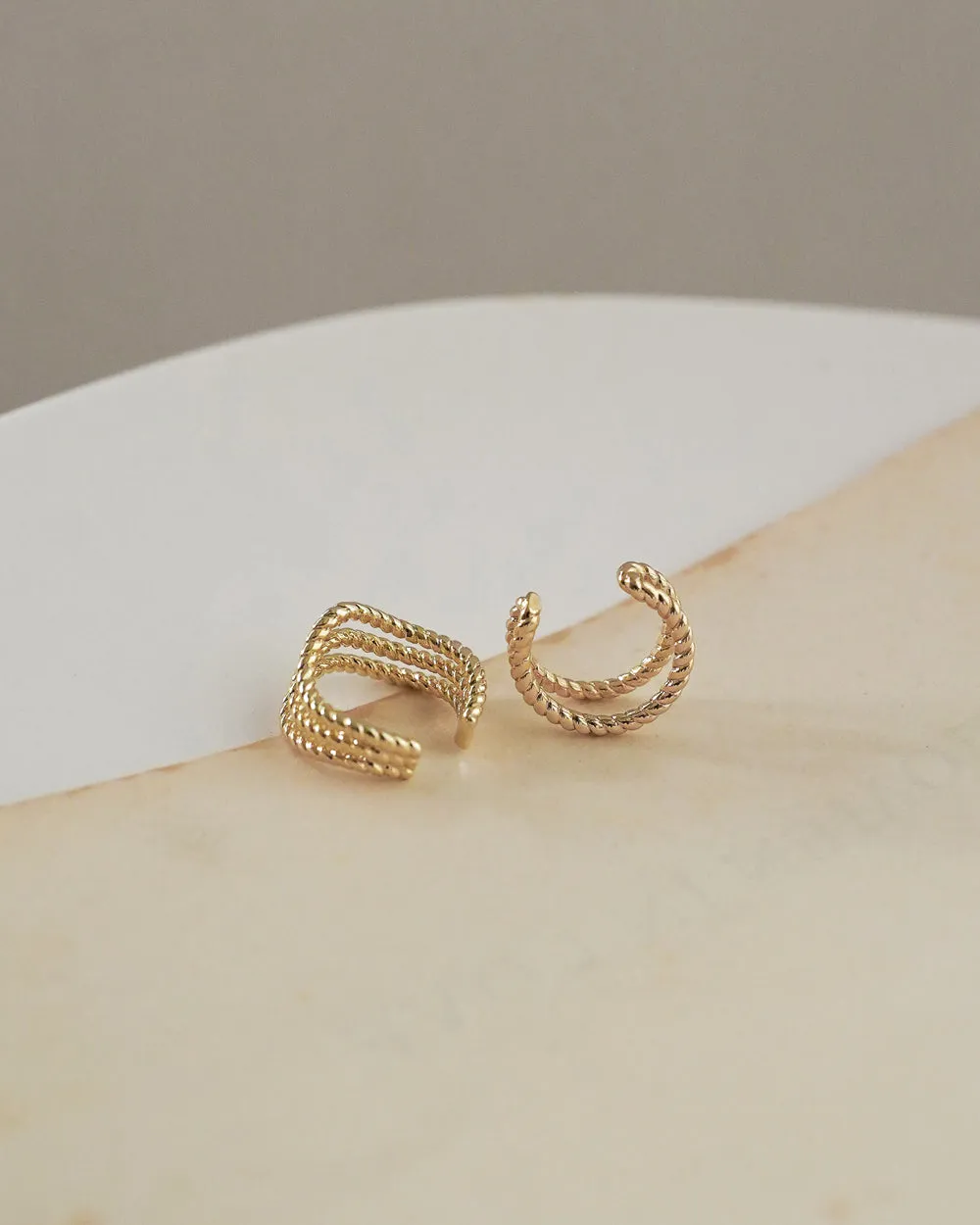 ROPE Ear Cuffs Set of 2 in Gold