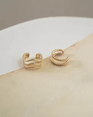 ROPE Ear Cuffs Set of 2 in Gold