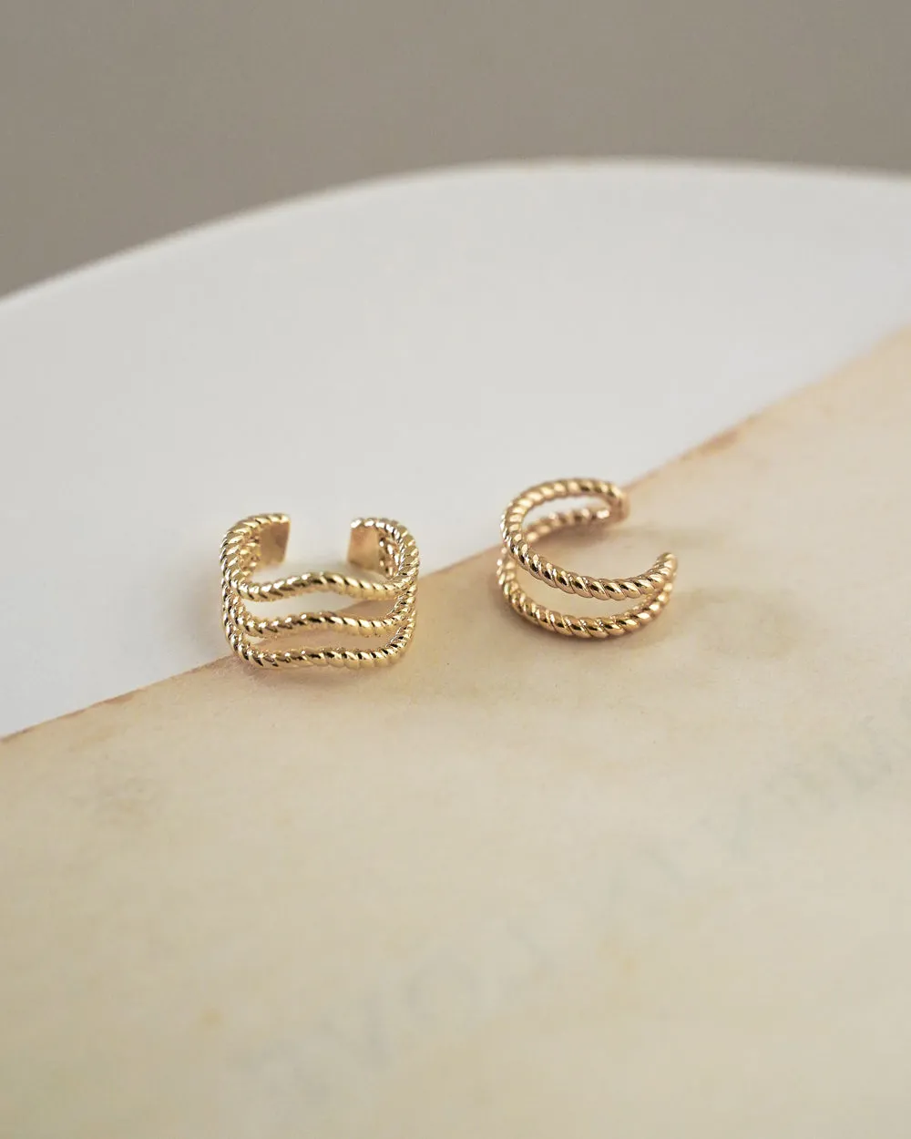 ROPE Ear Cuffs Set of 2 in Gold
