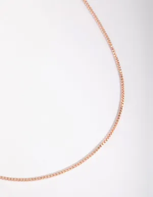 Rose Gold Plated Fine Chain Necklace