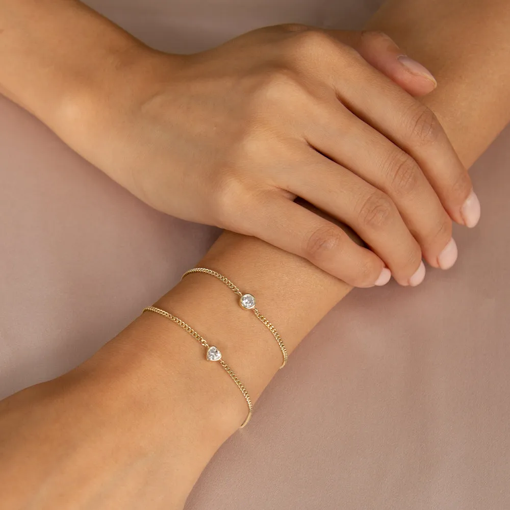 Round Bezel Cuban Bracelet