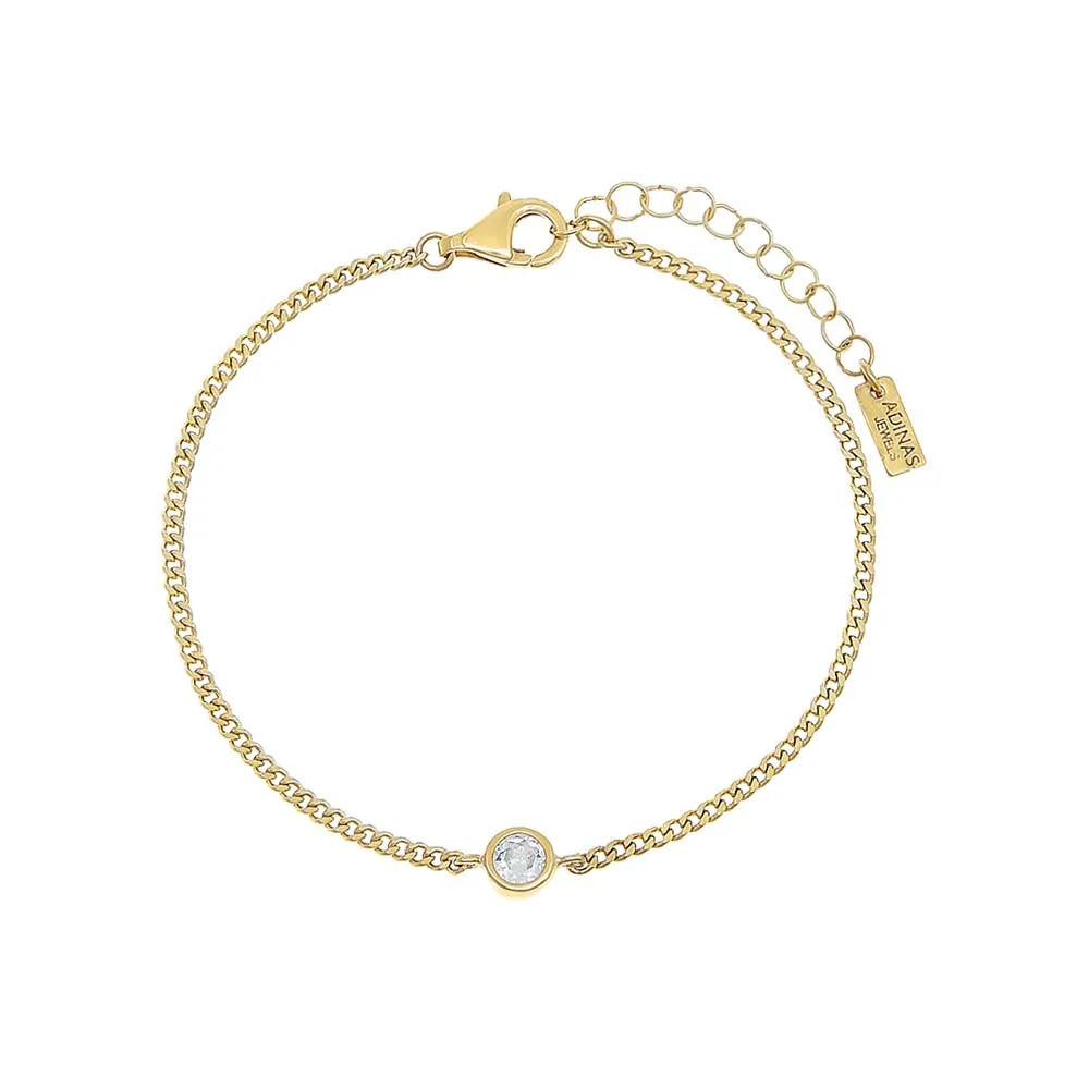 Round Bezel Cuban Bracelet
