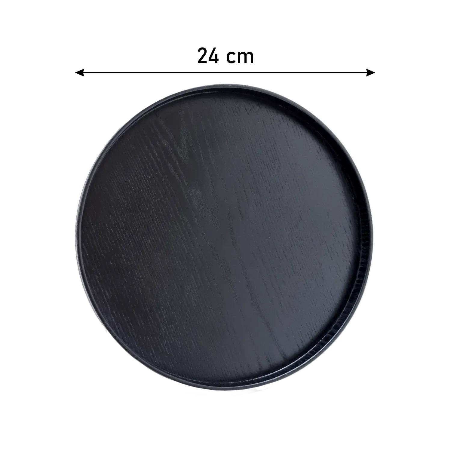 Round Hard Wood Tea Tray - Small