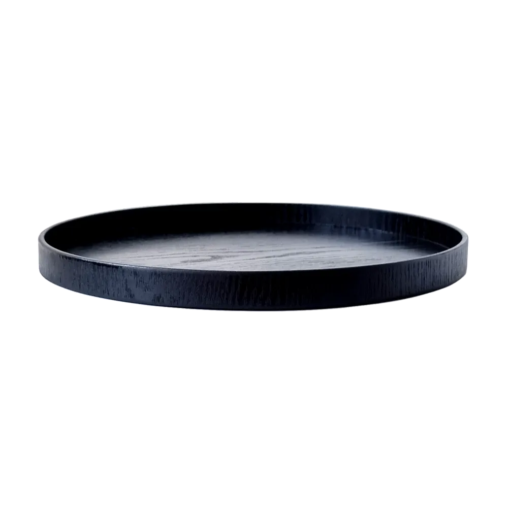 Round Hard Wood Tea Tray - Small