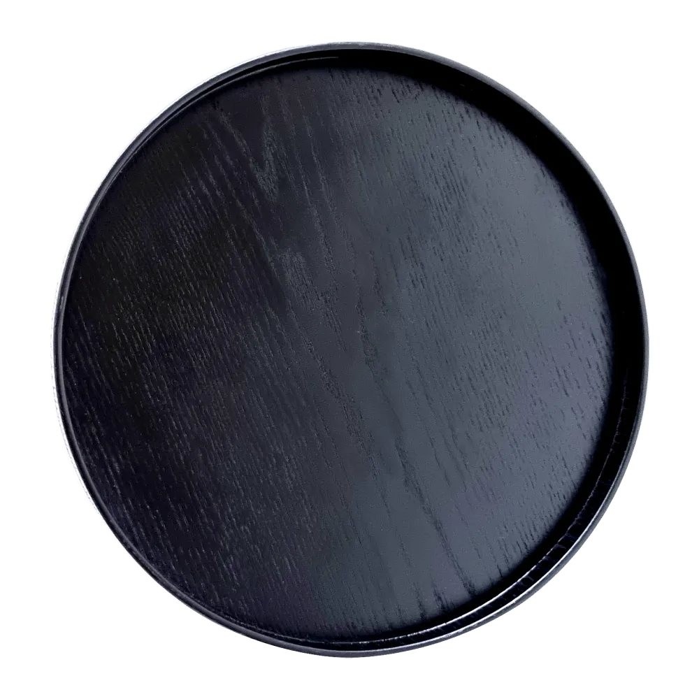 Round Hard Wood Tea Tray - Small