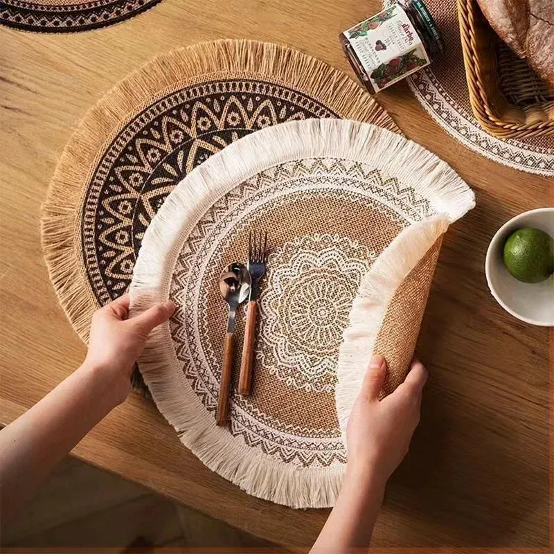 Round Non-Slip Dining Mats