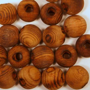 Round Wood Beads 25mm 100pcs