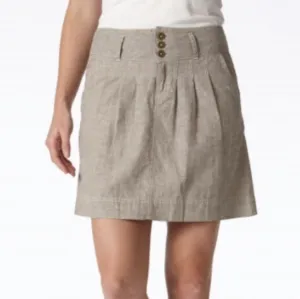 Royal Robbins Safari Skirt Linen Look Hemp Organic Cotton Khaki Taupe size 12