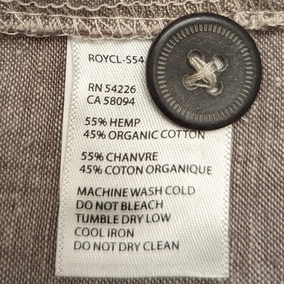 Royal Robbins Safari Skirt Linen Look Hemp Organic Cotton Khaki Taupe size 12