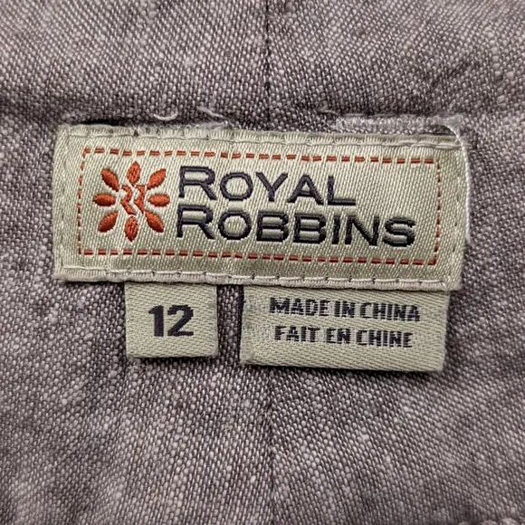 Royal Robbins Safari Skirt Linen Look Hemp Organic Cotton Khaki Taupe size 12