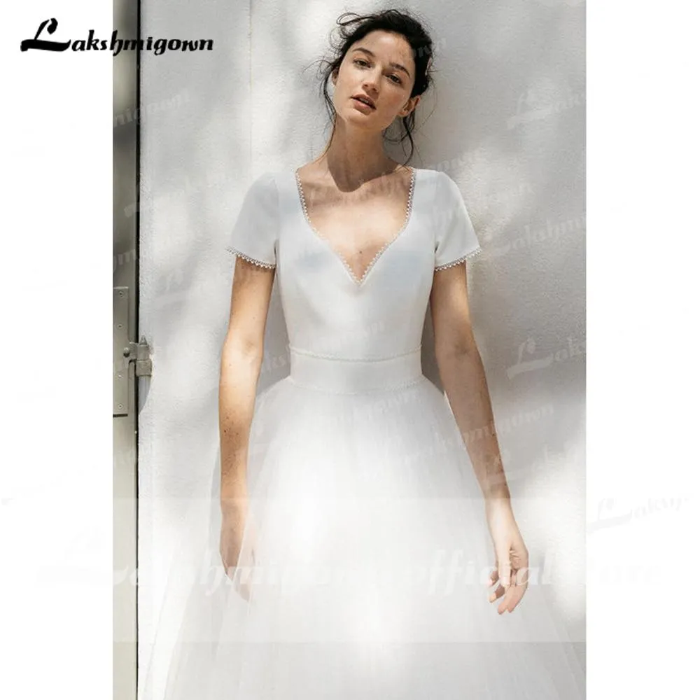Roycebridal A Line Lace Wedding Dresses Elegant Applique Long Sleeve