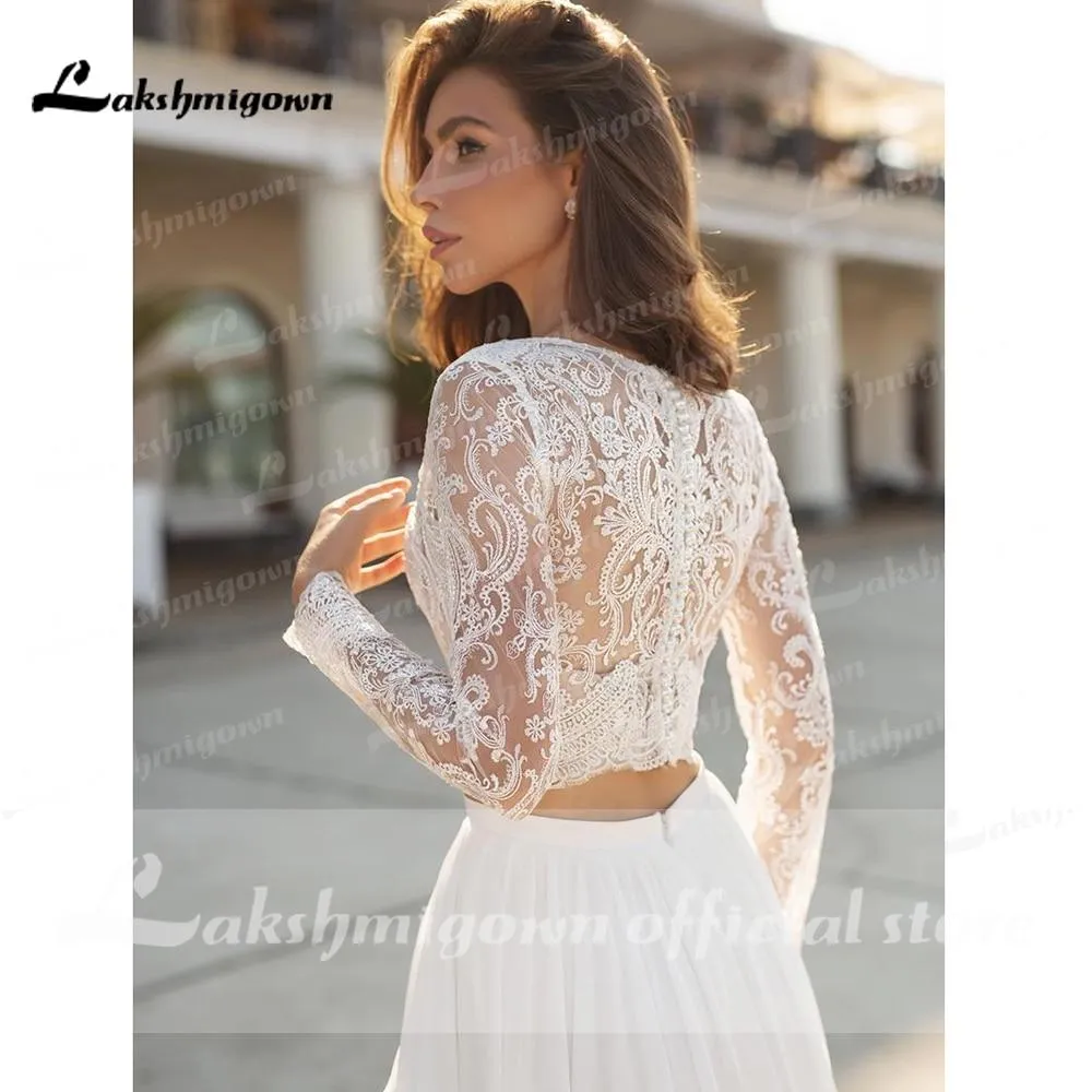 Roycebridal Charming Beach Lace Wedding Dresses A-line