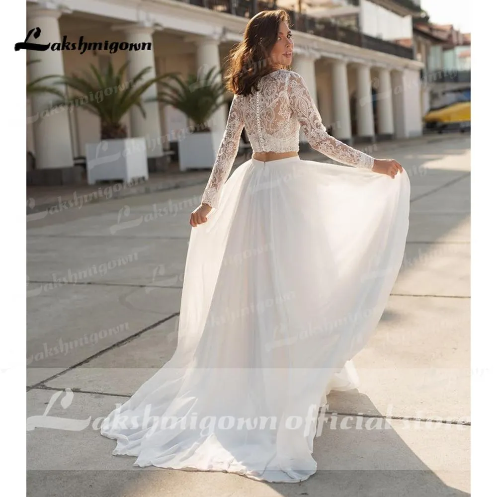 Roycebridal Charming Beach Lace Wedding Dresses A-line