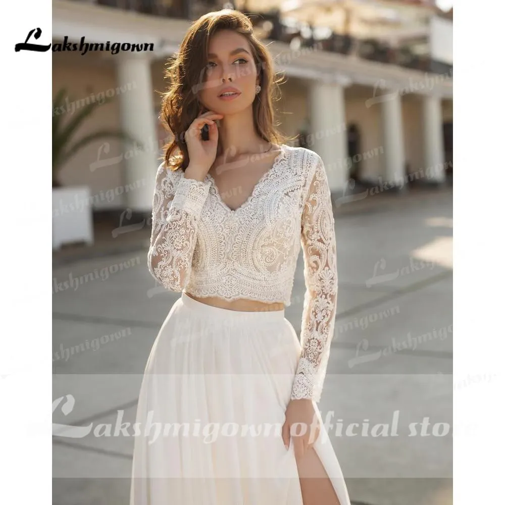 Roycebridal Charming Beach Lace Wedding Dresses A-line
