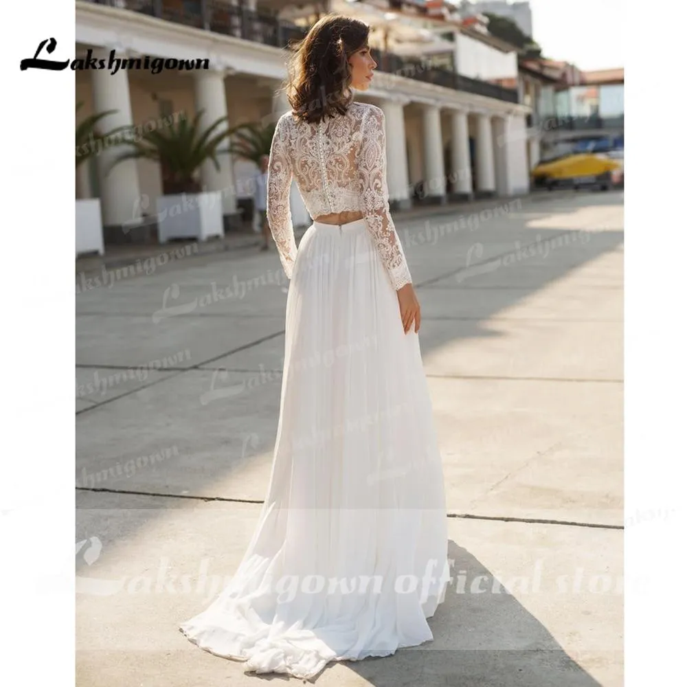 Roycebridal Charming Beach Lace Wedding Dresses A-line