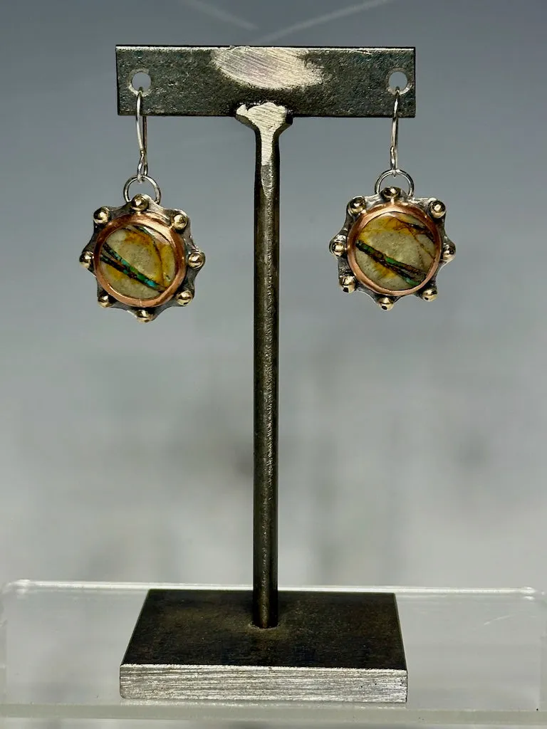ROYSTON RIBBON TURQUOISE DESERT SUN EARRINGS JK181