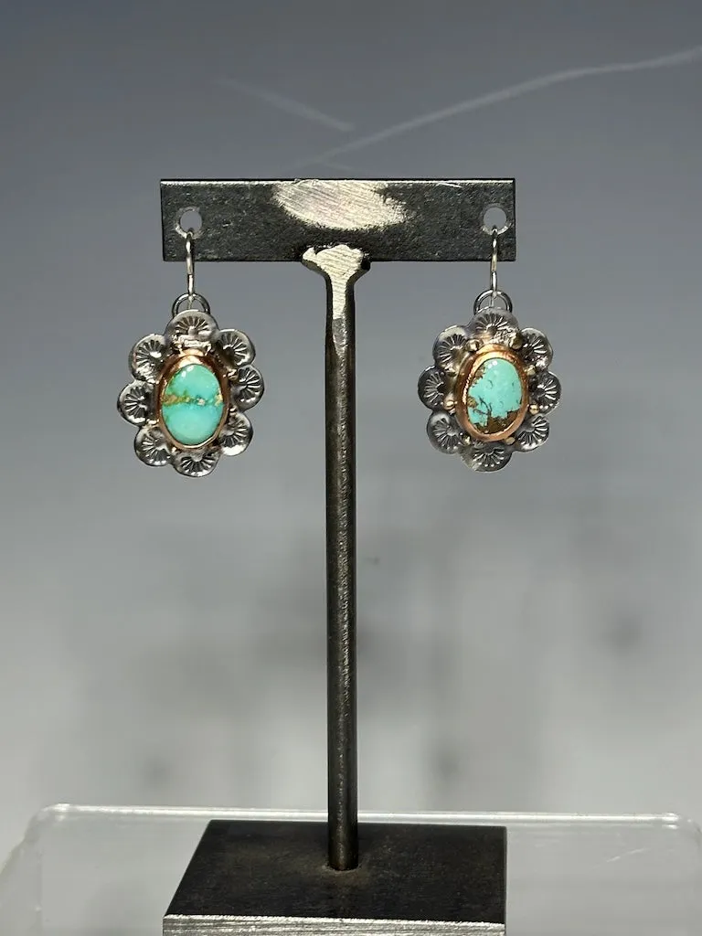 ROYSTON TURQUOISE SCALLOP EARRINGS JK180
