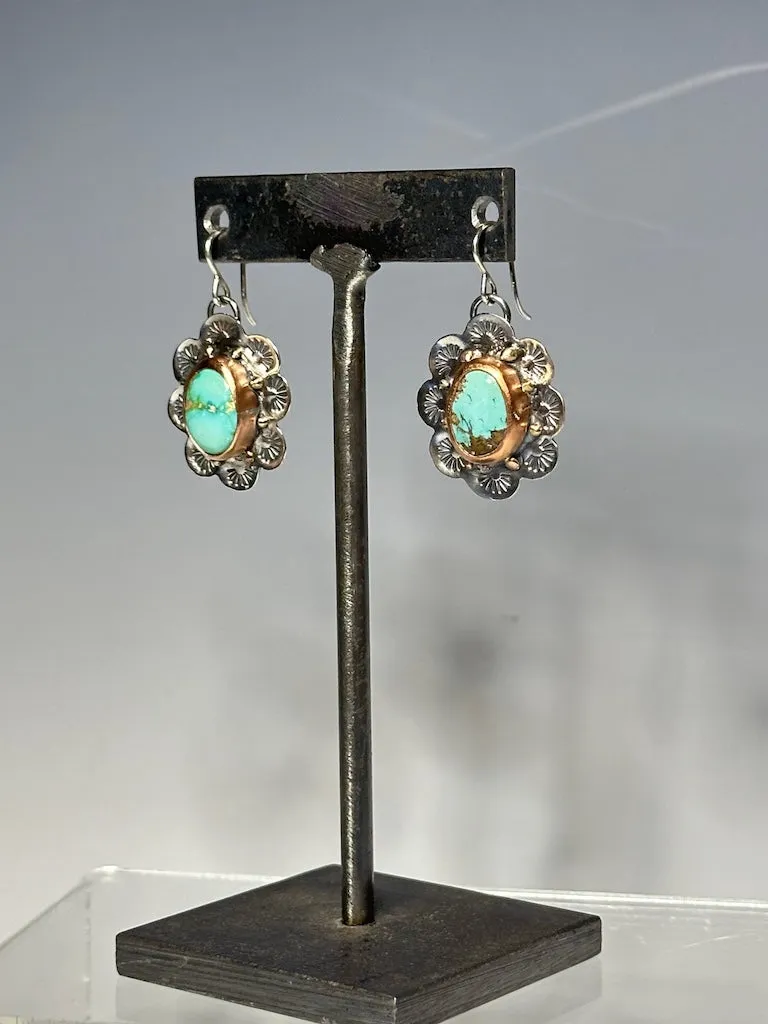 ROYSTON TURQUOISE SCALLOP EARRINGS JK180