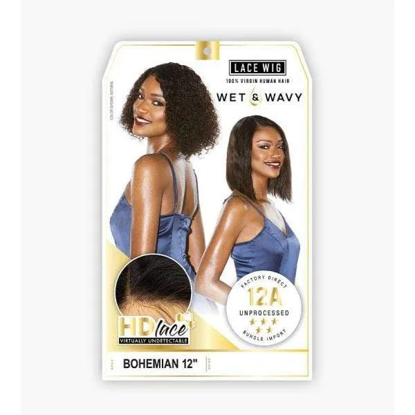 Sensationnel 100% Virgin Human Hair 12A Wet & Wavy HD Lace Wig - BOHEMIAN 12"