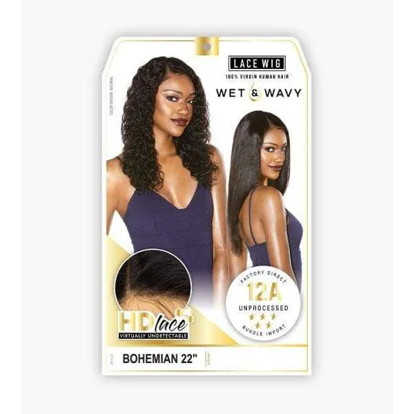 Sensationnel 100% Virgin Human Hair 12A Wet & Wavy HD Lace Wig - BOHEMIAN 22"
