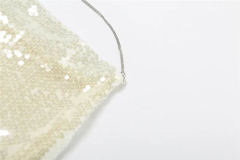 Sequin Cowl Neck Mini Dress