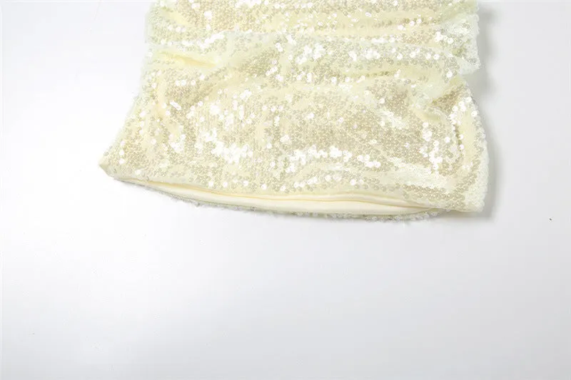 Sequin Cowl Neck Mini Dress