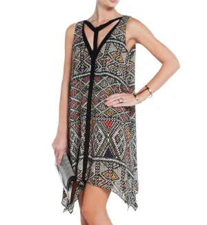 Serena Trim Handkerchief Hem Dress
