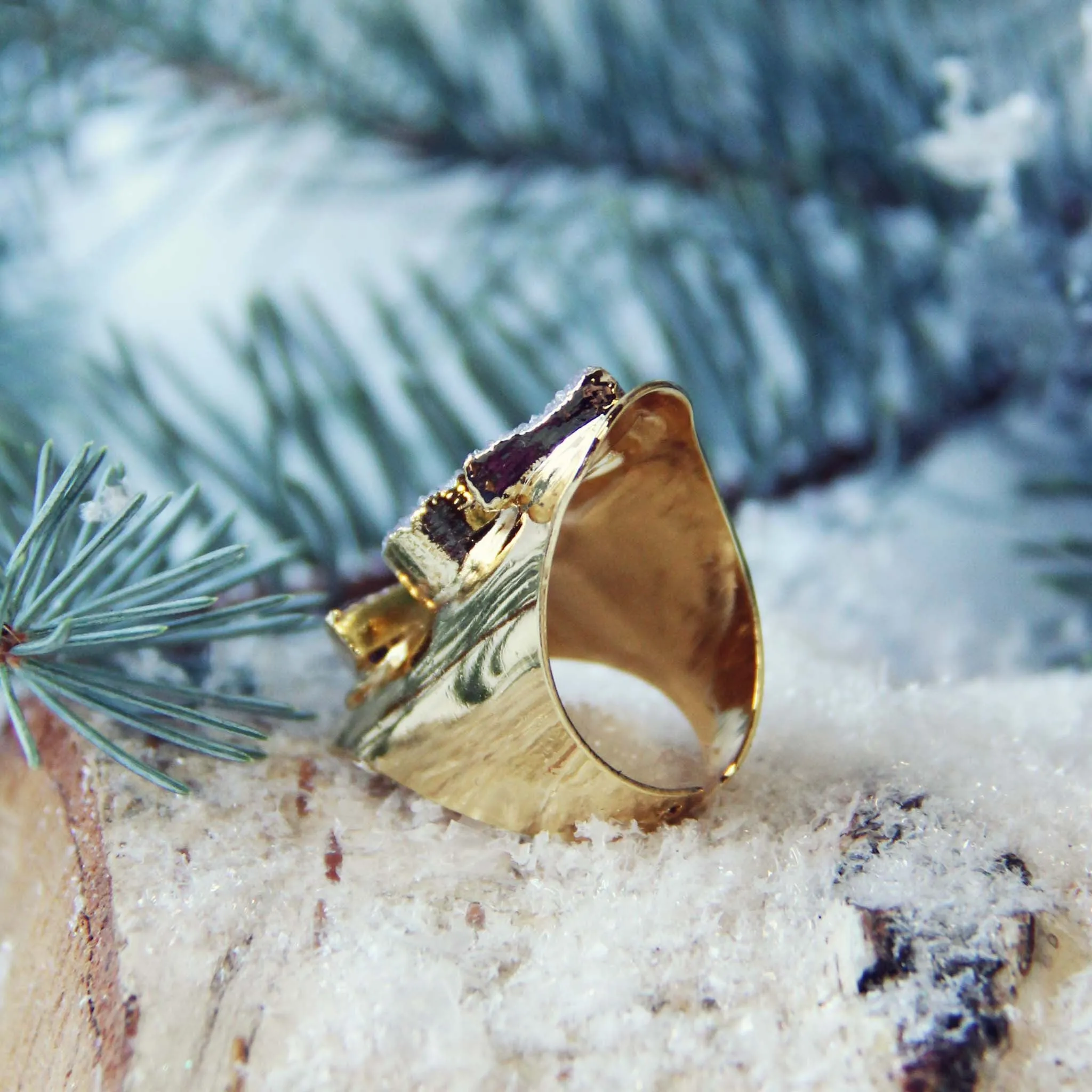 Shadow Druzy Ring