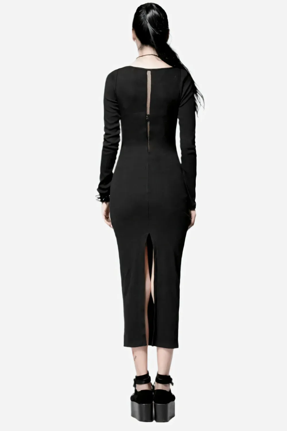 Shadow Siren Mesh Midi Dress