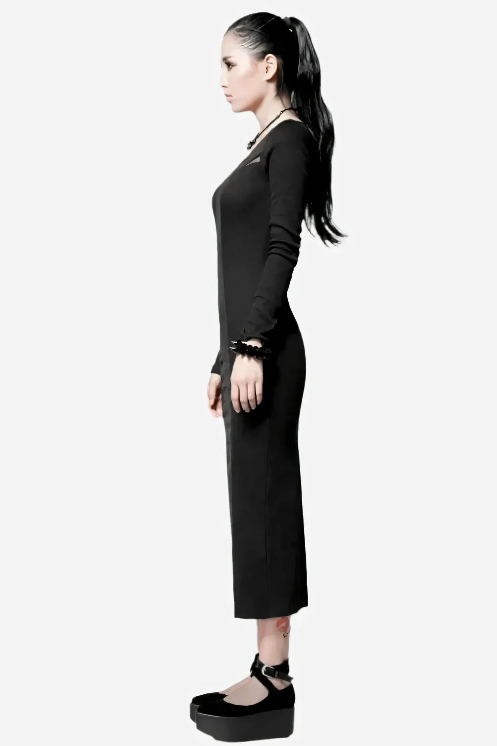 Shadow Siren Mesh Midi Dress
