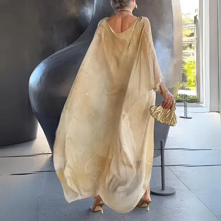 Sheer Kaftan Dress | Chiffon Blend | Lightweight and Elegant