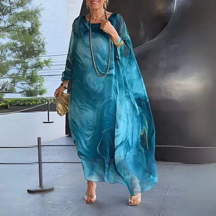 Sheer Kaftan Dress | Chiffon Blend | Lightweight and Elegant