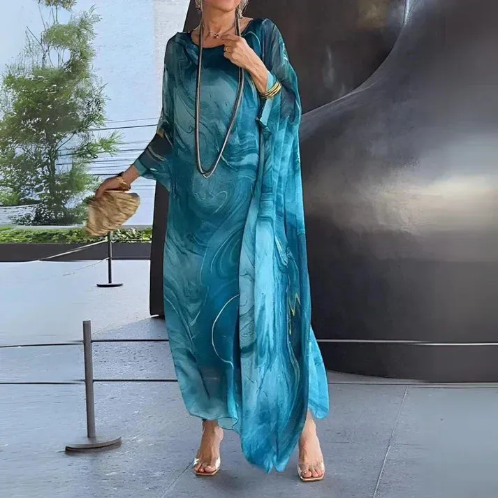 Sheer Kaftan Dress | Chiffon Blend | Lightweight and Elegant