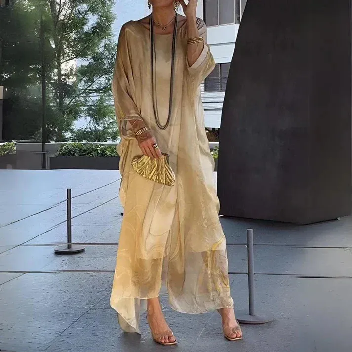 Sheer Kaftan Dress | Chiffon Blend | Lightweight and Elegant