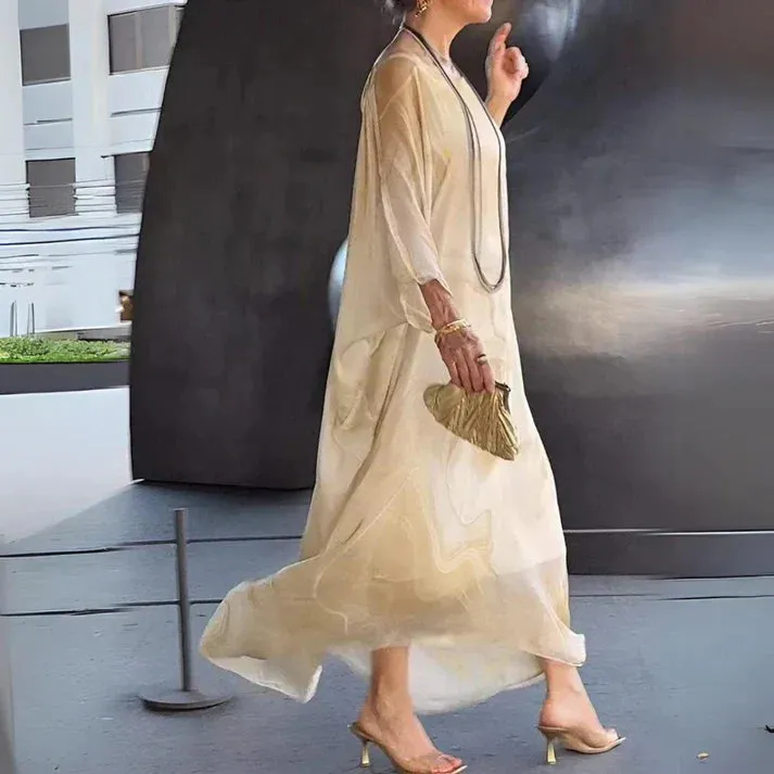 Sheer Kaftan Dress | Chiffon Blend | Lightweight and Elegant