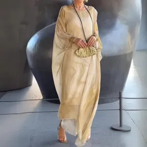 Sheer Kaftan Dress | Chiffon Blend | Lightweight and Elegant
