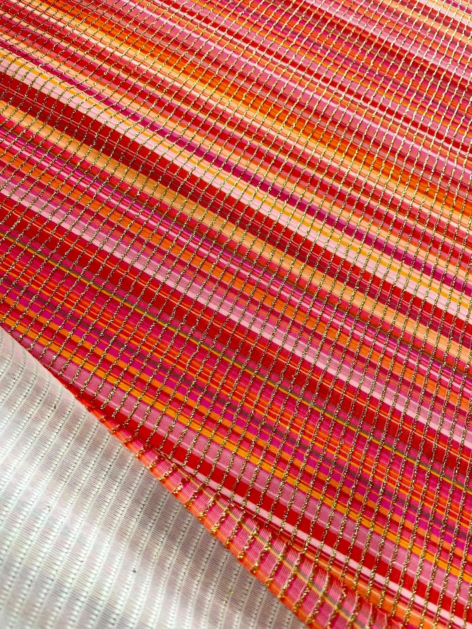 Shimmer Striped Ottoman Fabric - 4-Way Stretch Upholstery Material
