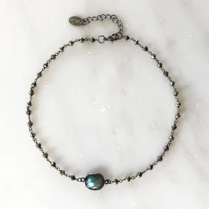 Shooting Star Gemstone Rosary Choker Necklace