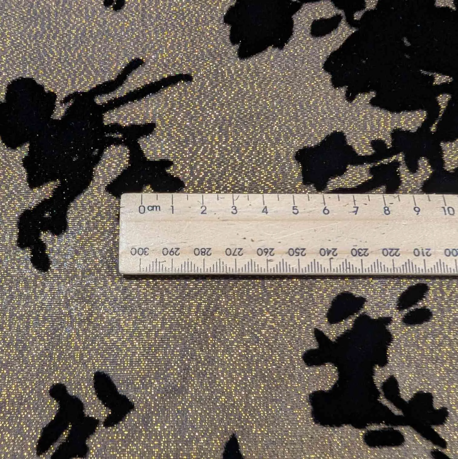 Silk Burnout Velvet, Gold Lamé