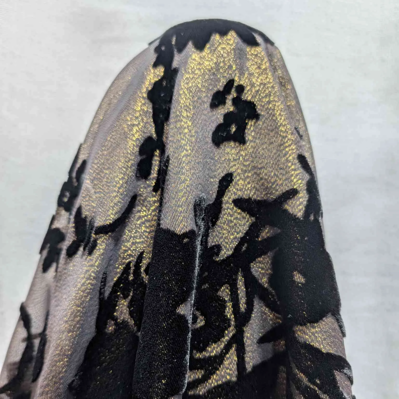 Silk Burnout Velvet, Gold Lamé